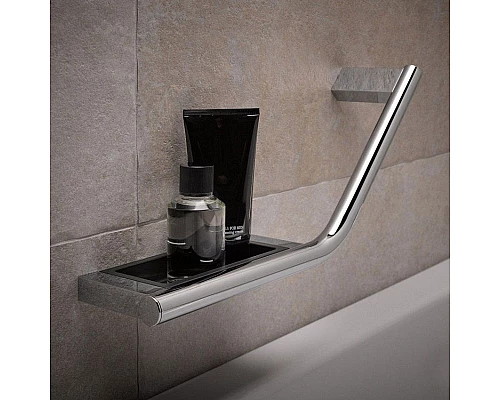 Купить Поручень Keuco Plan 45 R 14909 011037 с мыльницей Хром в магазине сантехники Santeh-Crystal.ru