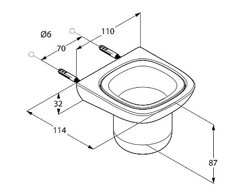 Купить Стакан для зубных щеток Kludi Ambienta 5397505 Хром Белый в магазине сантехники Santeh-Crystal.ru