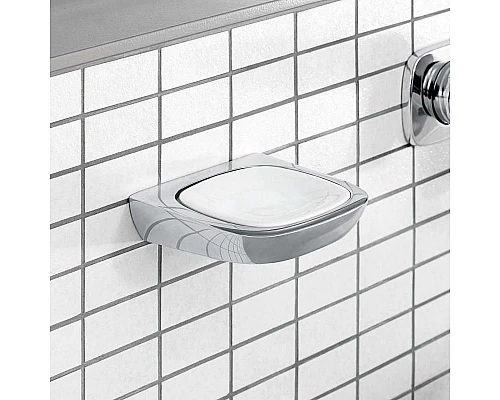 Купить Мыльница Kludi Ambienta 5398505 Хром Белая в магазине сантехники Santeh-Crystal.ru