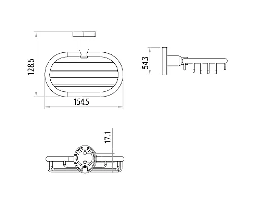 Заказать Мыльница Lemark Atlantiss LM3232C Хром в магазине сантехники Santeh-Crystal.ru