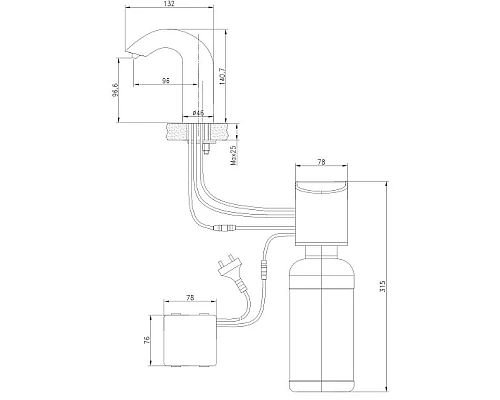Купить Дозатор для жидкого мыла Lemark Project LM4642CE Хром в магазине сантехники Santeh-Crystal.ru
