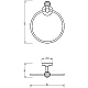 Приобрести Кольцо для полотенец Migliore Amerida 16581 Хром с кристаллом Swarovski в магазине сантехники Santeh-Crystal.ru