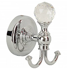 Двойной крючок Migliore Amerida 16582 Хром с кристаллом Swarovski