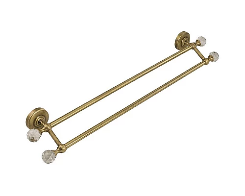 Приобрести Полотенцедержатель Migliore Amerida 16569 двойной Бронза с кристаллами Swarovski в магазине сантехники Santeh-Crystal.ru