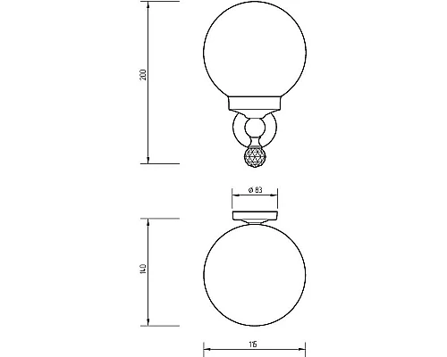 Купить Светильник Migliore Amerida 16608 Золото с кристаллом Swarovski в магазине сантехники Santeh-Crystal.ru
