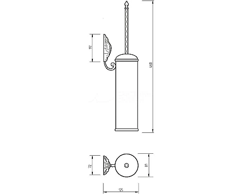Приобрести Ершик для унитаза Migliore Cleopatra 16631 Бронза в магазине сантехники Santeh-Crystal.ru