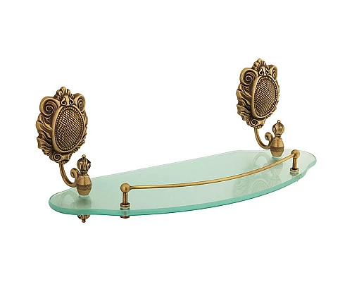 Приобрести Стеклянная полка Migliore Cleopatra 16637 Бронза в магазине сантехники Santeh-Crystal.ru
