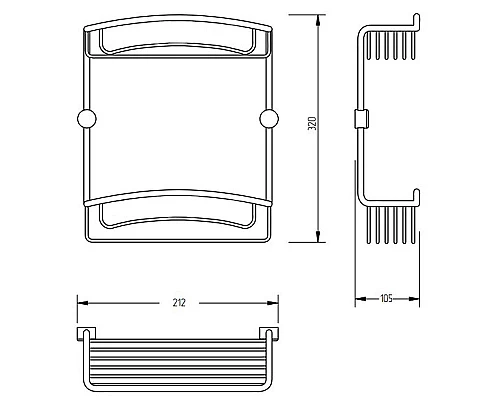 Заказать Полка корзина Migliore Complementi 22039 Хром в магазине сантехники Santeh-Crystal.ru