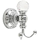 Купить Двойной крючок Migliore Cristalia 16806 Хром с кристаллом Swarovski в магазине сантехники Santeh-Crystal.ru
