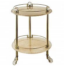 Столик Migliore Cristalia 16786 на колесиках Бронза с кристаллами Swarovski