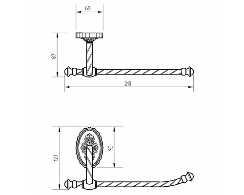 Купить Держатель туалетной бумаги Migliore Edera 16911 Хром в магазине сантехники Santeh-Crystal.ru