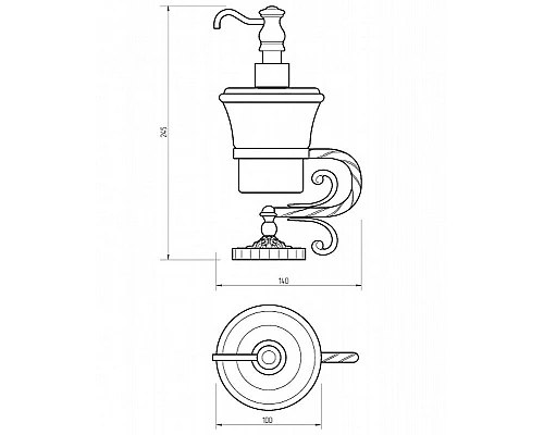 Приобрести Дозатор для жидкого мыла Migliore Edera 16913 Хром в магазине сантехники Santeh-Crystal.ru