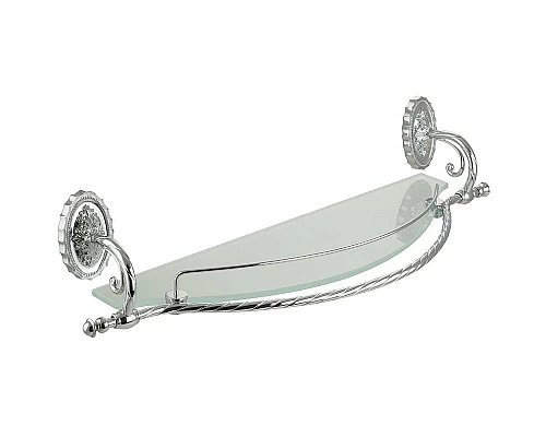 Купить Стеклянная полка Migliore Edera 16922 Хром в магазине сантехники Santeh-Crystal.ru