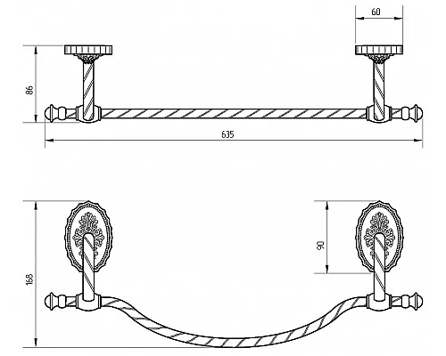 Заказать Полотенцедержатель Migliore Edera 16924 Хром в магазине сантехники Santeh-Crystal.ru
