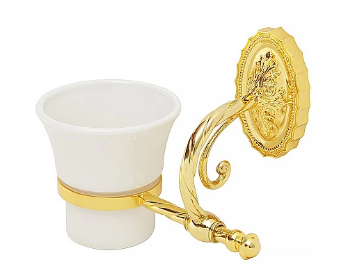 Купить Стакан для зубных щеток Migliore Edera 16952 Золото в магазине сантехники Santeh-Crystal.ru