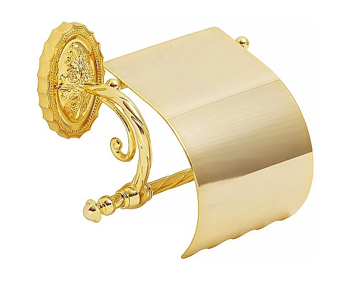 Заказать Держатель туалетной бумаги Migliore Edera 16934 с крышкой Золото в магазине сантехники Santeh-Crystal.ru