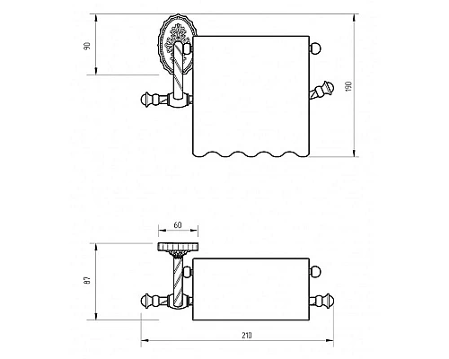 Заказать Держатель туалетной бумаги Migliore Edera 16934 с крышкой Золото в магазине сантехники Santeh-Crystal.ru