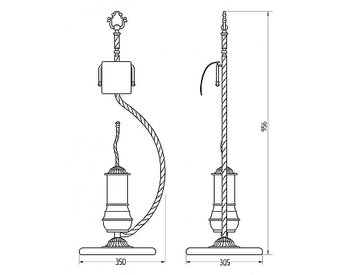 Заказать Напольная стойка Migliore Edera 16954 Золото в магазине сантехники Santeh-Crystal.ru