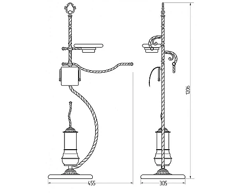 Купить Напольная стойка Migliore Edera 16907 Бронза в магазине сантехники Santeh-Crystal.ru