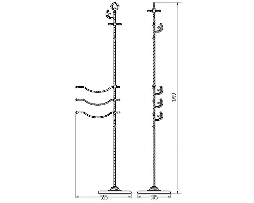 Купить Напольная стойка Migliore Edera 16908 Бронза в магазине сантехники Santeh-Crystal.ru