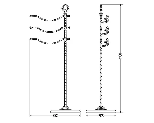 Купить Напольная стойка Migliore Edera 16909 Бронза в магазине сантехники Santeh-Crystal.ru
