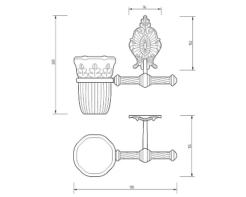 Заказать Стакан для зубных щеток Migliore Elisabetta 17018 Хром в магазине сантехники Santeh-Crystal.ru