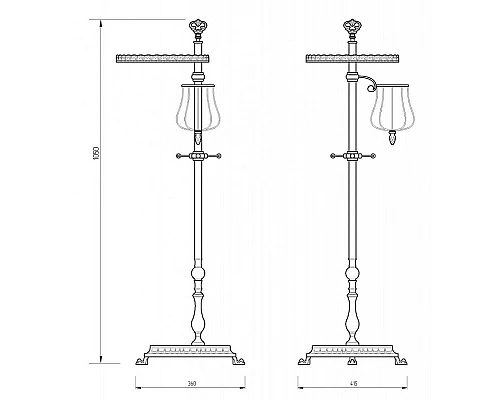 Приобрести Напольная стойка Migliore Elisabetta 17047 Хром в магазине сантехники Santeh-Crystal.ru