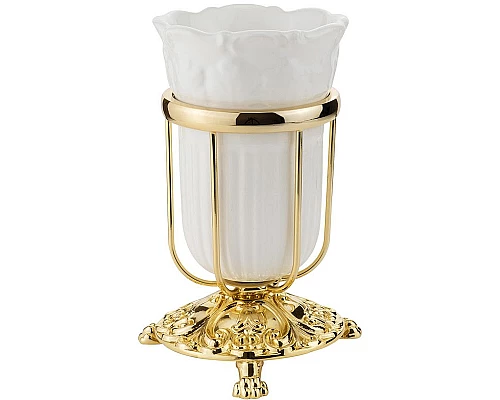 Заказать Стакан для зубных щеток Migliore Elisabetta 17053 Золото в магазине сантехники Santeh-Crystal.ru
