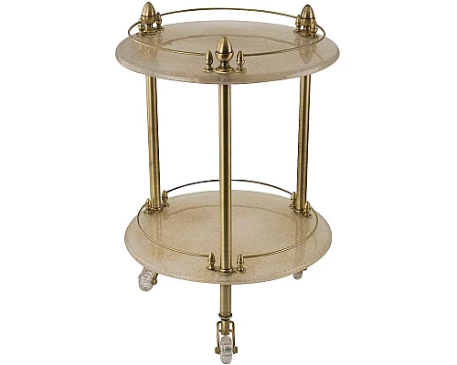 Приобрести Столик Migliore Elisabetta 17015 на колесиках Бронза в магазине сантехники Santeh-Crystal.ru