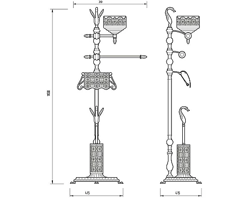 Купить Напольная стойка Migliore Luxor 26147 Золото в магазине сантехники Santeh-Crystal.ru
