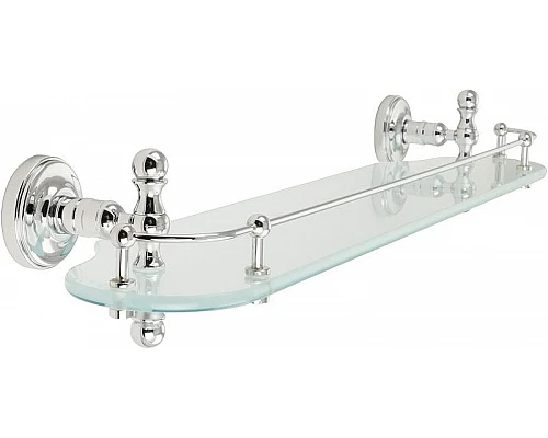 Купить Стеклянная полка Migliore Mirella 17246 Хром в магазине сантехники Santeh-Crystal.ru
