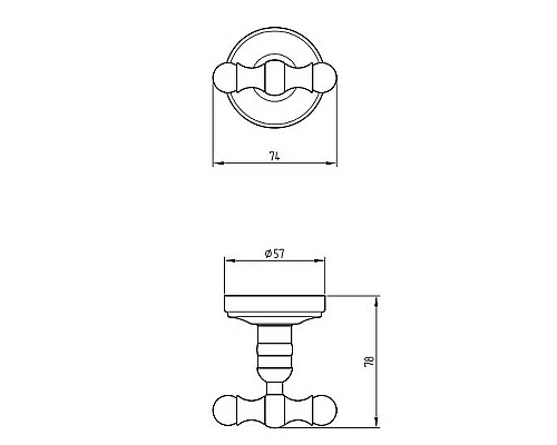 Купить Двойной крючок Migliore Mirella 17324 Золото в магазине сантехники Santeh-Crystal.ru