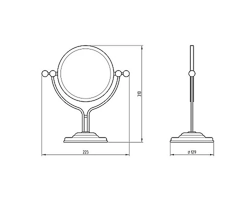 Приобрести Косметическое зеркало Migliore Mirella 17362 Медь в магазине сантехники Santeh-Crystal.ru