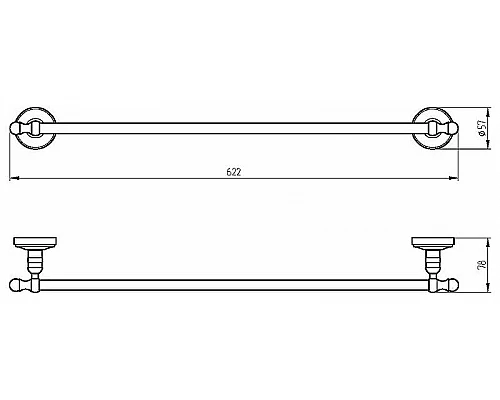 Приобрести Полотенцедержатель Migliore Mirella 17331 Золото в магазине сантехники Santeh-Crystal.ru