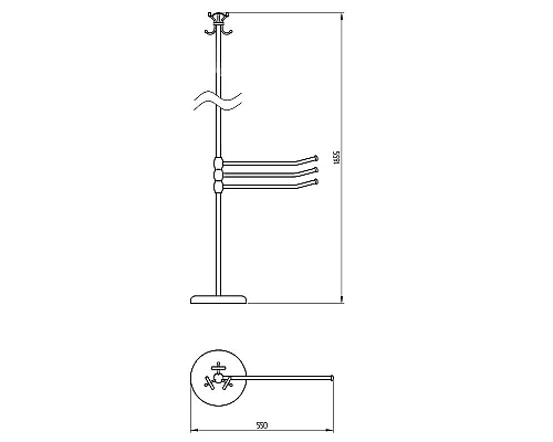Приобрести Напольная стойка Migliore Mirella 17342 Золото в магазине сантехники Santeh-Crystal.ru
