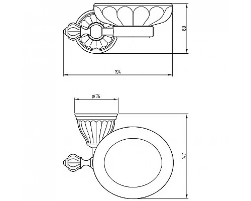 Купить Мыльница Migliore Olivia 17415 Белая Бронза в магазине сантехники Santeh-Crystal.ru