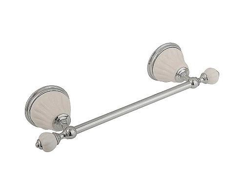 Приобрести Полотенцедержатель Migliore Olivia 17499 Хром Белый в магазине сантехники Santeh-Crystal.ru