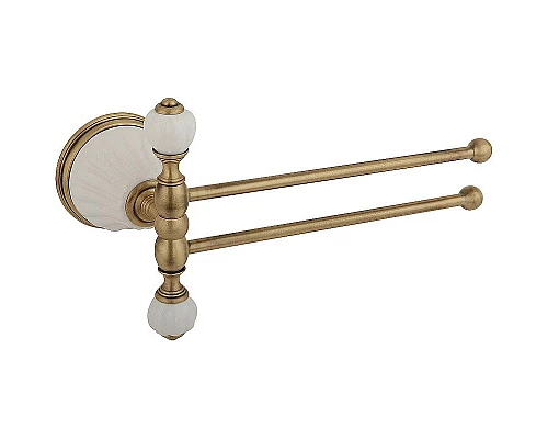 Купить Полотенцедержатель Migliore Olivia 17435 поворотный Бронза Белый в магазине сантехники Santeh-Crystal.ru