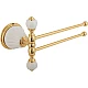 Приобрести Полотенцедержатель Migliore Olivia 17466 поворотный Золото Белый в магазине сантехники Santeh-Crystal.ru