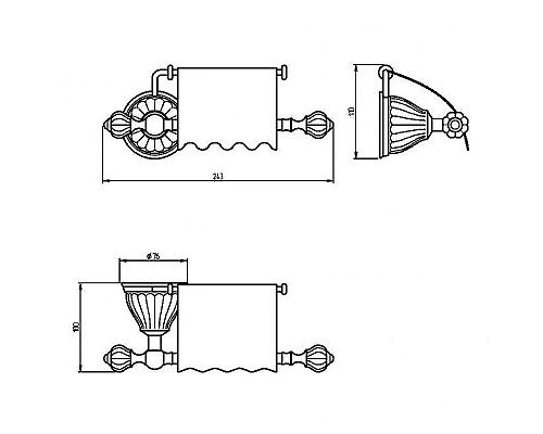 Купить Держатель туалетной бумаги Migliore Olivia 17450 с крышкой Золото Белый в магазине сантехники Santeh-Crystal.ru