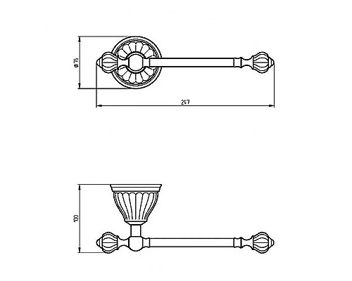 Купить Держатель туалетной бумаги Migliore Olivia 17420 Бронза Белый в магазине сантехники Santeh-Crystal.ru