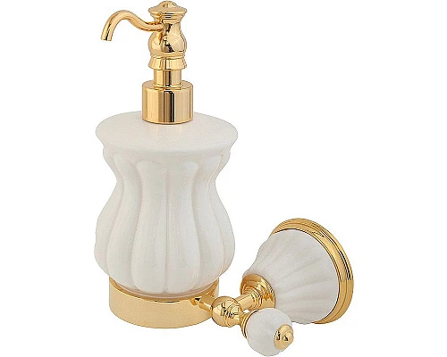 Заказать Дозатор для жидкого мыла Migliore Olivia 17453 Золото Белый в магазине сантехники Santeh-Crystal.ru