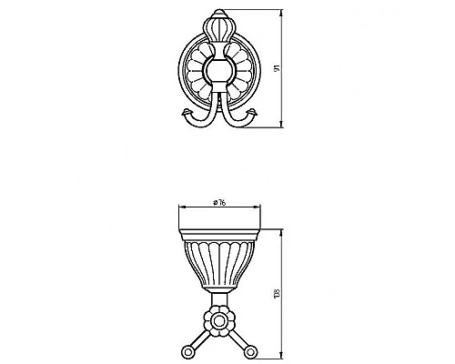 Заказать Двойной крючок Migliore Olivia 17554 Хром Белый в магазине сантехники Santeh-Crystal.ru