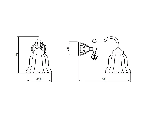 Заказать Светильник Migliore Olivia 17535 Золото Белый в магазине сантехники Santeh-Crystal.ru