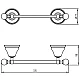 Купить Полотенцедержатель Migliore Provance 17671 Хром в магазине сантехники Santeh-Crystal.ru