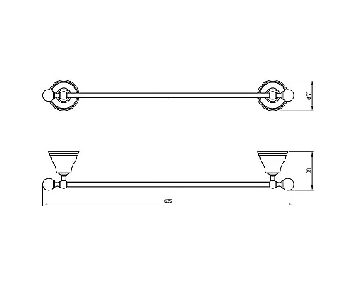 Заказать Полотенцедержатель Migliore Provance 17673 Хром в магазине сантехники Santeh-Crystal.ru
