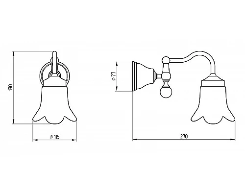 Купить Светильник Migliore Provance 17641 Бронза в магазине сантехники Santeh-Crystal.ru