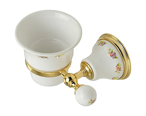 Приобрести Стакан для зубных щеток Migliore Provance 17713 Золото Белый в магазине сантехники Santeh-Crystal.ru