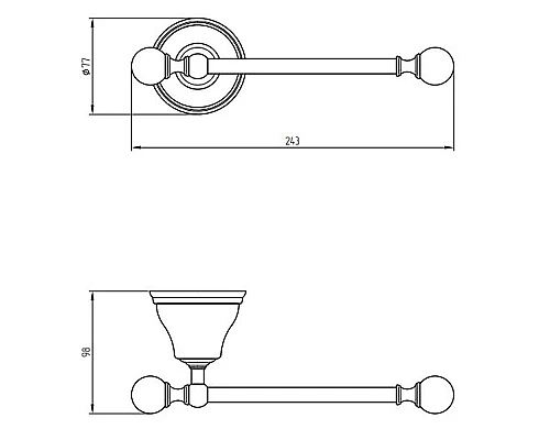 Купить Держатель туалетной бумаги Migliore Provance 17687 Золото в магазине сантехники Santeh-Crystal.ru