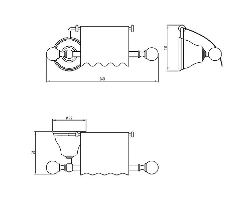Приобрести Держатель туалетной бумаги Migliore Provance 17618 с крышкой Бронза в магазине сантехники Santeh-Crystal.ru